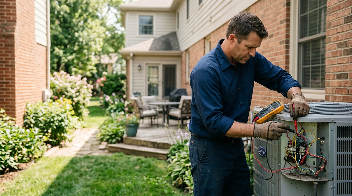 HVAC technician working near Wind Ridge, PA